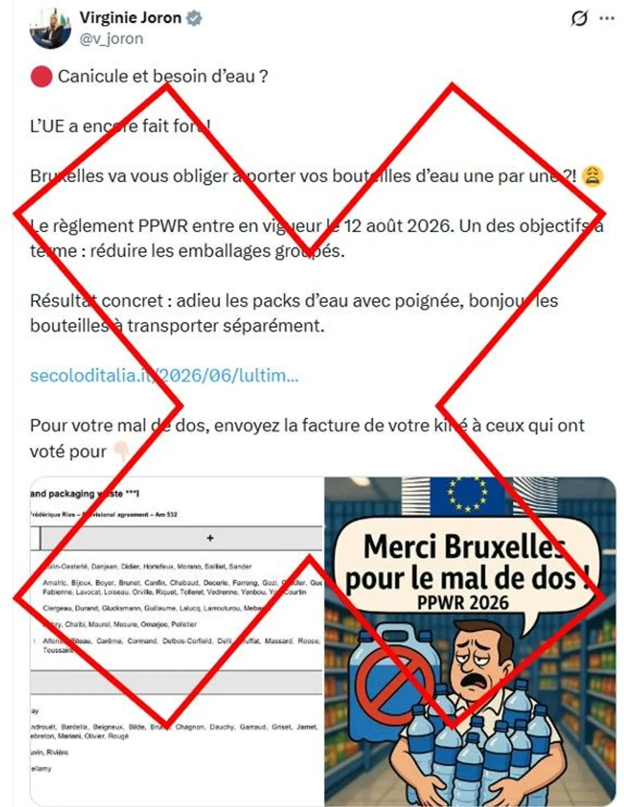 Les packs d’eau ne seront pas interdits à la vente.