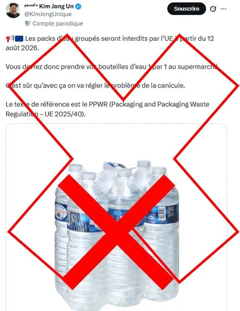 Capture d’écran issue du réseau social X. La croix rouge a été ajoutée par la RTBF.