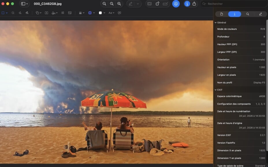 L'histoire de la photo des incendies de Gironde, un Android ancien.