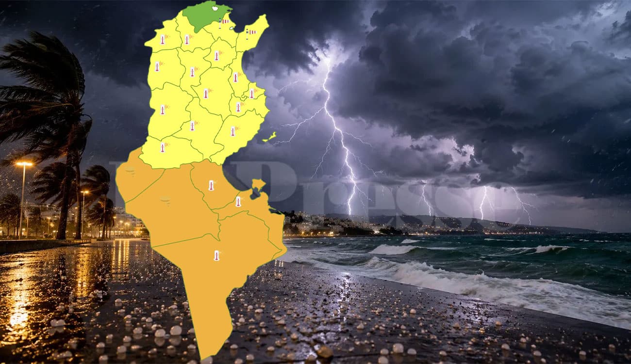 Météo : demain, une ville tunisienne en vert, plusieurs sous vigilance
