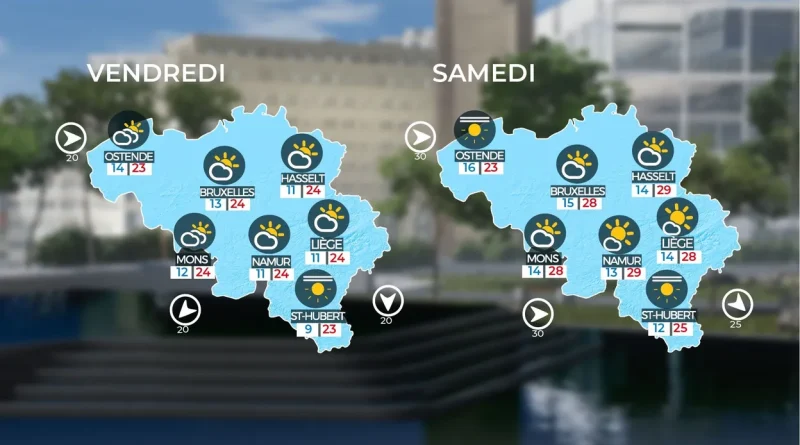 Météo en Belgique : Mercredi sec et doux, mais nuageux.