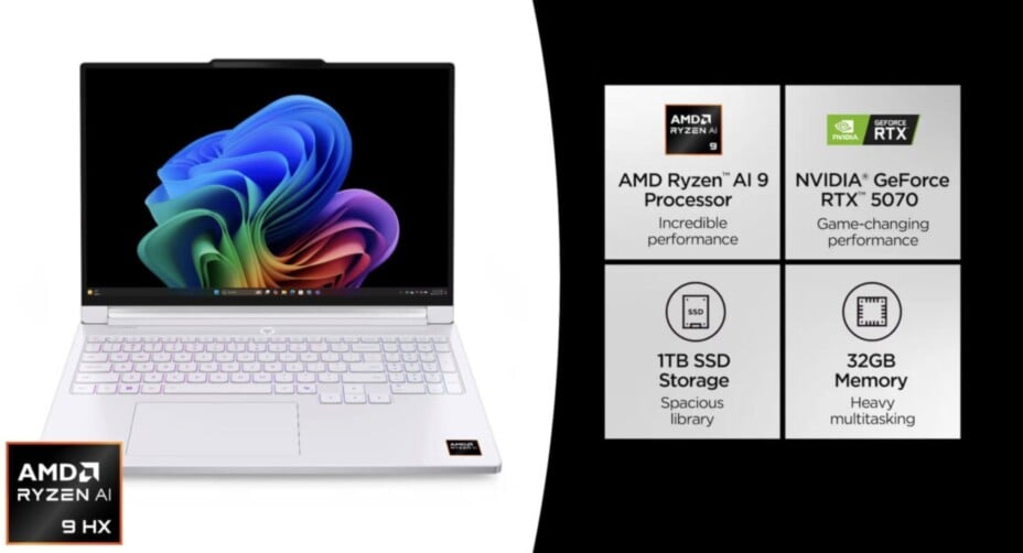 RTX 5070 12 Go à plus de 3370 dollars : un Lenovo cher.