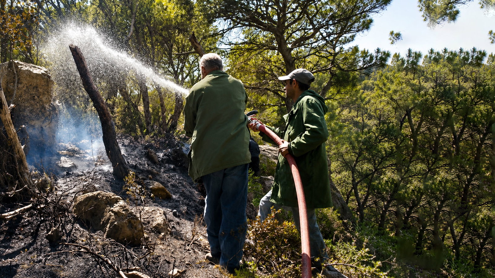 Siliana : incendie de forêt maîtrisé à Kesra