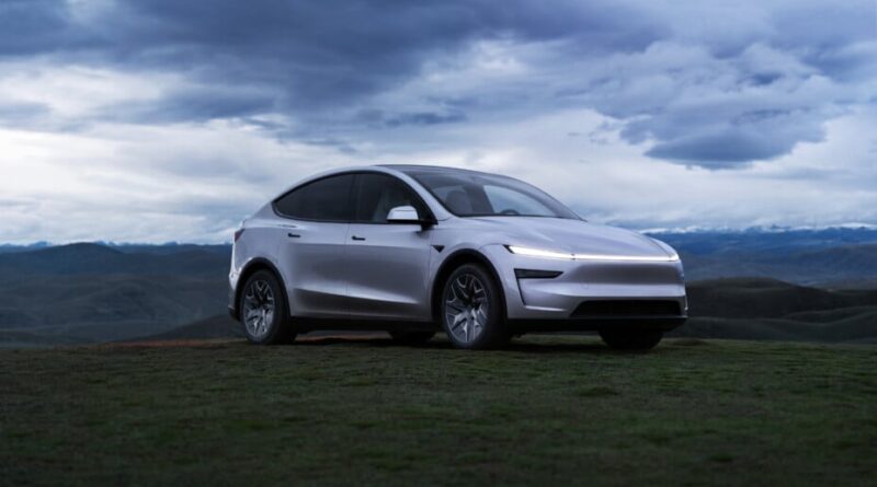 Tesla présente la Model Y L Premium six places aux États-Unis.