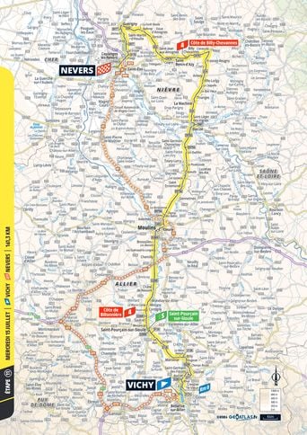 Tour de France 2026 : Heure de passage de la caravane, étape 11 Vichy-Nevers, 15 juillet ?