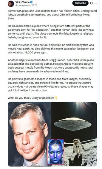 Un ex de la CIA et un scientifique sur la Lune : ça n’a aucun sens.