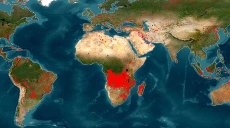 Une grande partie de l’Afrique est en feu selon la Nasa : explications.