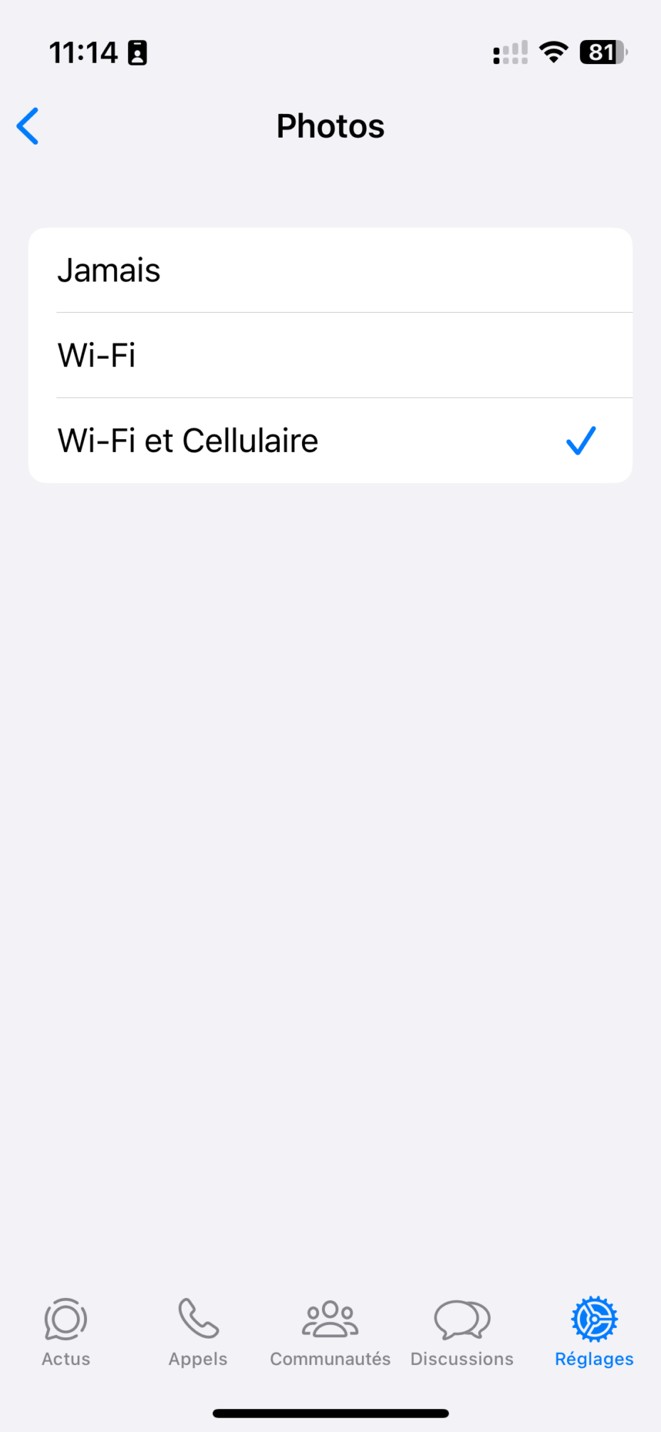 WhatsApp : désactiver la sauvegarde automatique des photos, mode d'emploi.