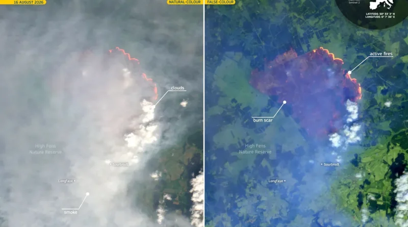 3366 hectares brûlés dans les Hautes Fagnes : impact sur Bruxelles, Liège, Charleroi, Namur ? (cartes)