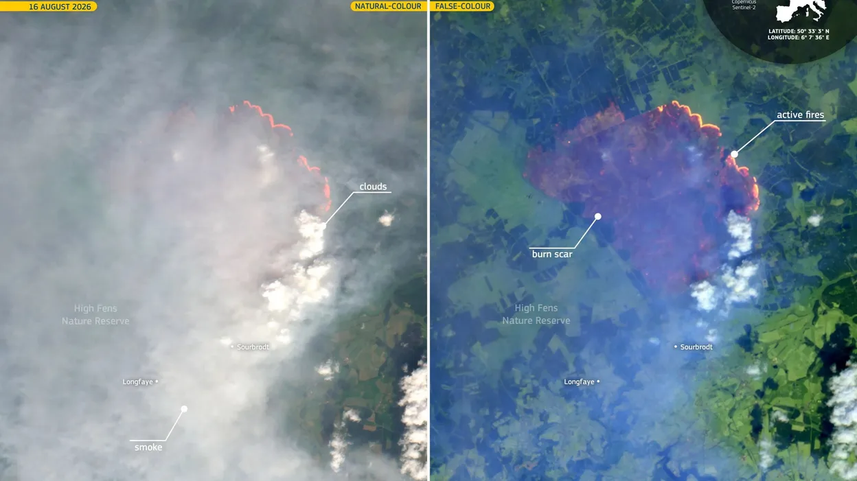3366 hectares brûlés dans les Hautes Fagnes : impact sur Bruxelles, Liège, Charleroi, Namur ? (cartes)