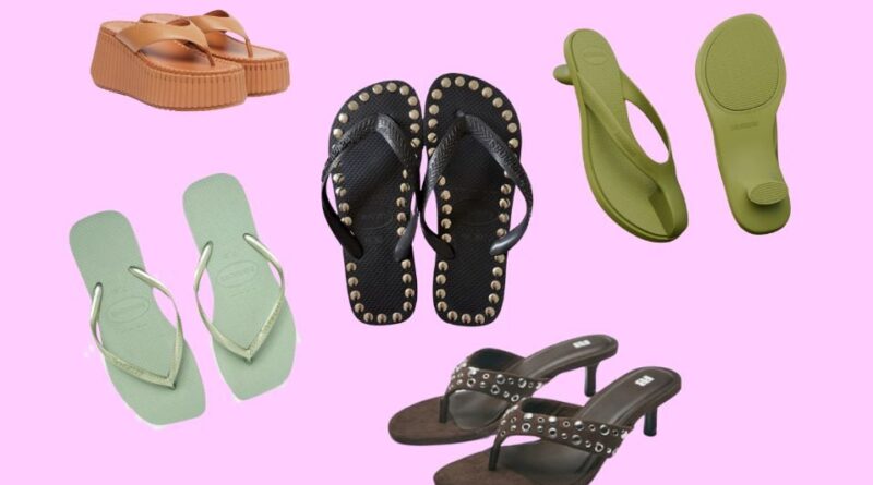 Colorées, à talon ou futuristes : la tong, « it-shoe » de l’été.