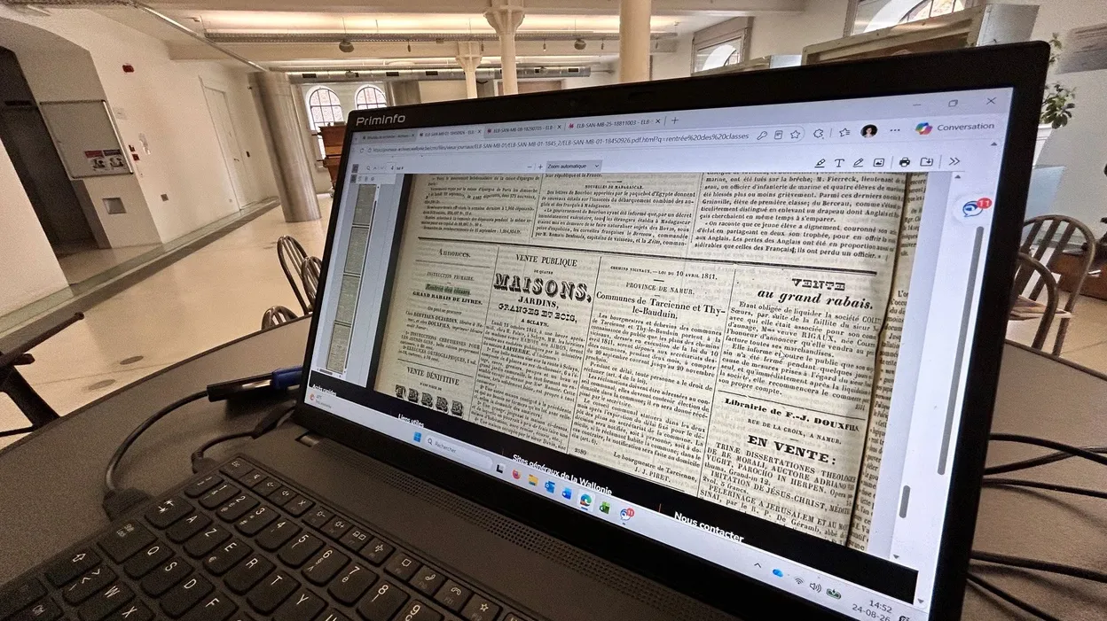 Des centaines d'archives de journaux namurois numérisées et accessibles en ligne