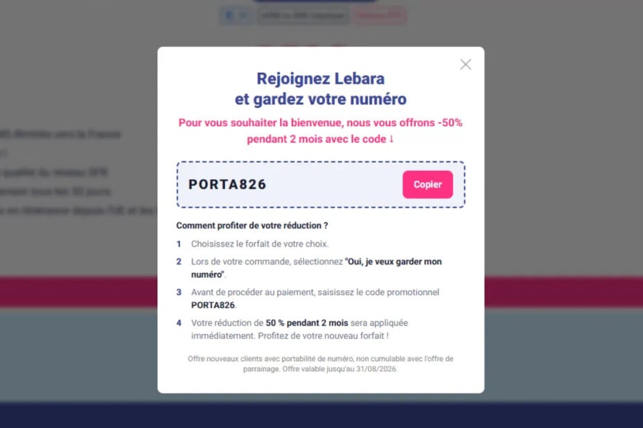 Forfait 250 Go en 5G à 4,99 euros pendant deux mois, condition requise