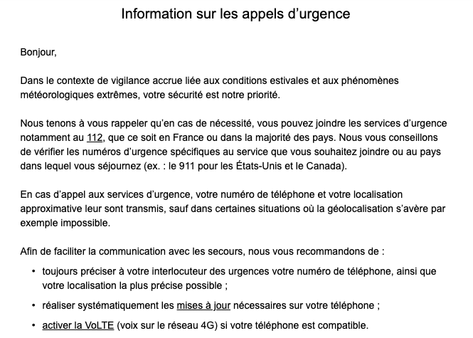 Free alerte ses abonnés : vérifiez le réglage VoLTE pour appels d’urgence