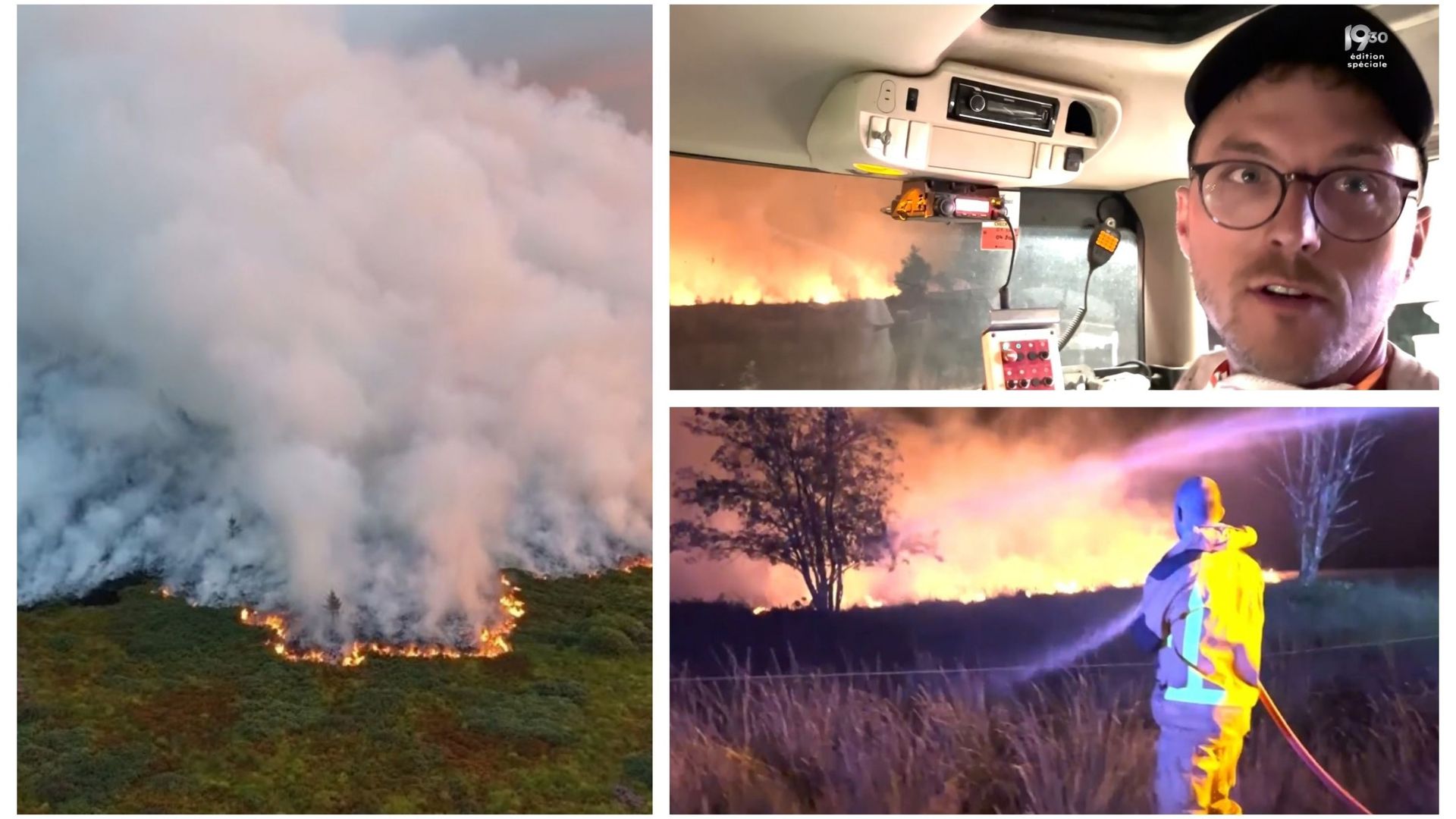 Immersion dans le brasier des Hautes-Fagnes : reportage avec les pompiers.