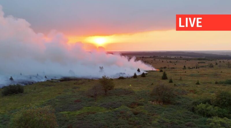 Incendie dans les Fagnes : 2700 hectares brûlés, habitants évacués, pompiers en action