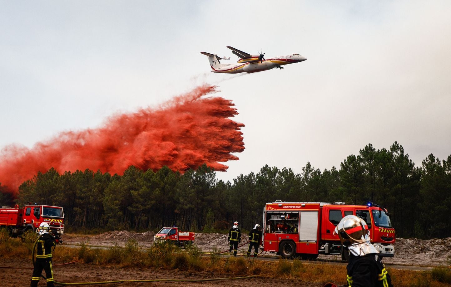 Landes : Un incendie ravage 400 hectares, plus de 400 évacués