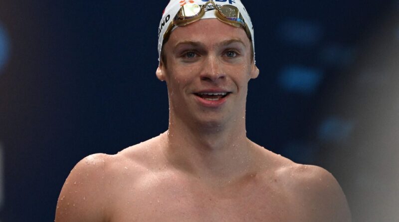 Léon Marchand, champion d'Europe avant le 400 m nage libre