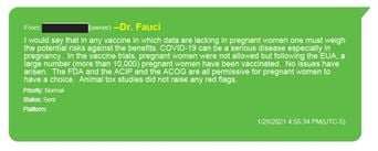 Les antivax exploitent des messages privés d'Anthony Fauci comme « preuve » de conspiration.