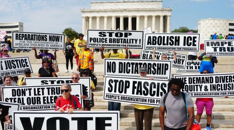"Mobilisation des militants des droits civiques à Washington contre le grignotage du droit de vote"
