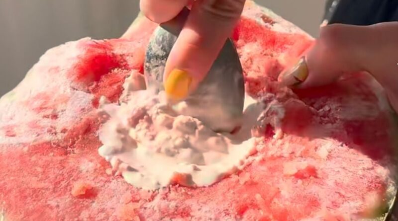 Recette de glace à deux ingrédients qui buzze sur TikTok, mais fait mal aux bras.