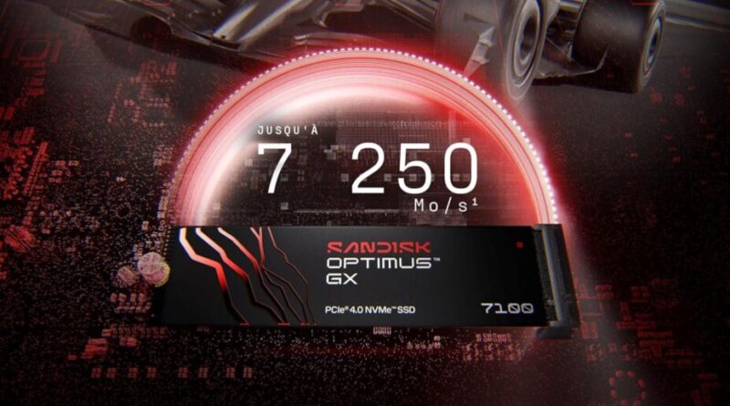 SanDisk Optimus GX 7100 1 To : promo sur le SSD gaming rapide et endurant