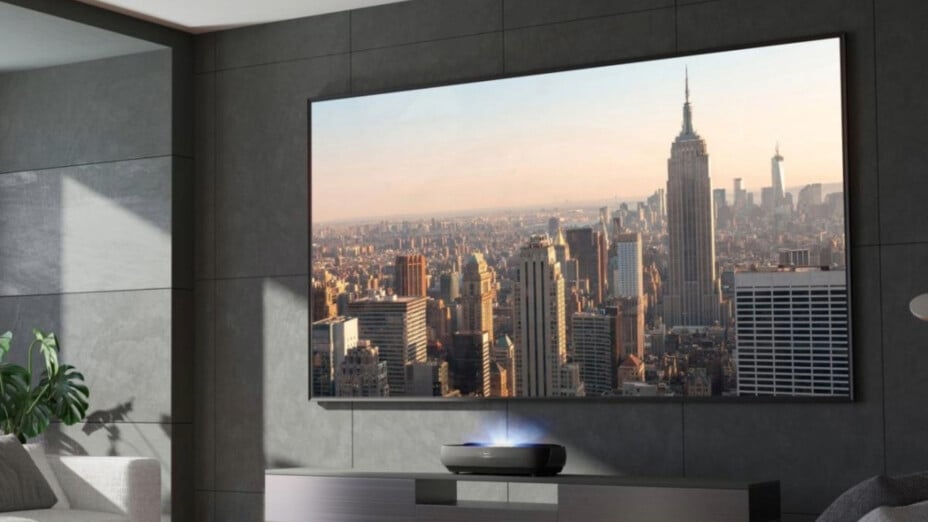 Vidéoprojecteur Laser 4K : 100″ en courte focale, écran inclus, -1 100 €