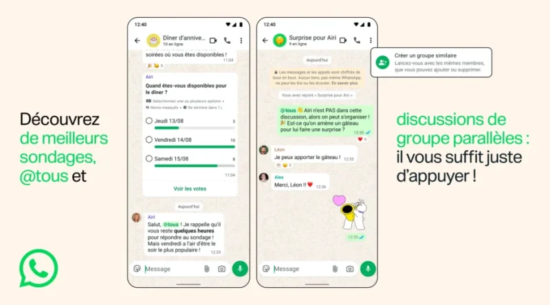WhatsApp facilite l'organisation de vos conversations de groupe