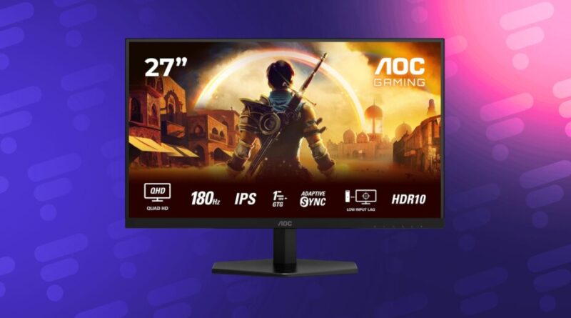 Amazon propose un écran PC gamer 27″ QHD 180 Hz à moins de 130 €