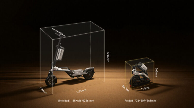 Batterie amovible et pliage triple : une trottinette électrique se range partout