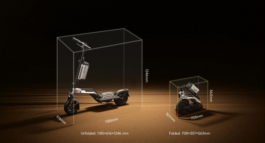 Batterie amovible et pliage triple : une trottinette électrique se range partout