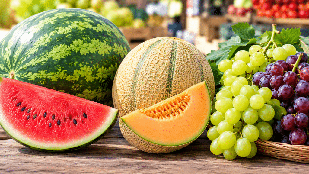 Fruits : quels sont actuellement les prix de la pastèque, du melon et du raisin ?