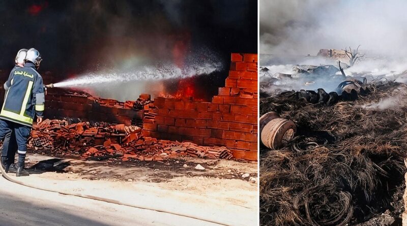 Incendie à Sfax : l'extinction compliquée par les pneus usagés