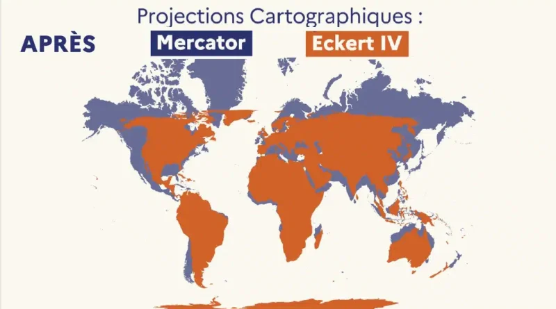 La France abandonne Mercator pour soutenir “Correct the Map” en Afrique.