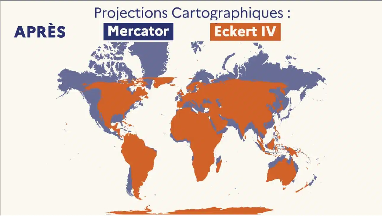 La France abandonne Mercator pour soutenir “Correct the Map” en Afrique.