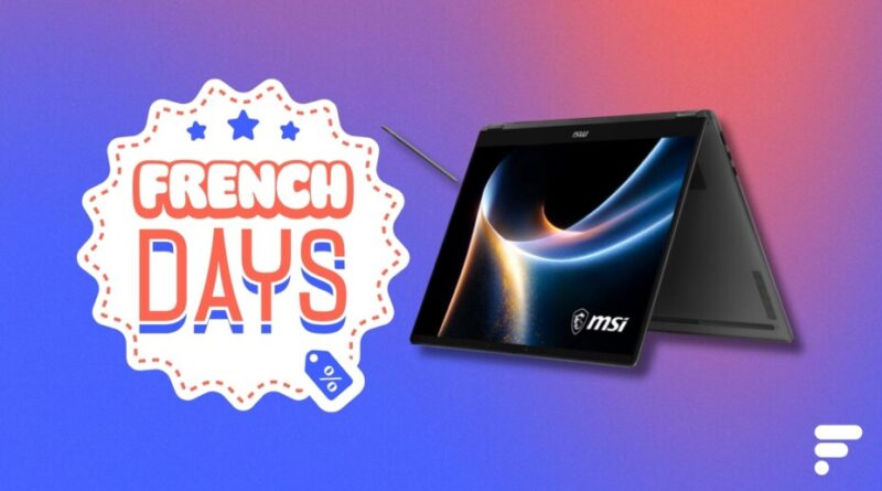 Le MSI Prestige 16 Flip AI+ avec écran OLED et Intel Core Ultra X9 réduit son prix de 400 € pendant les French Days.