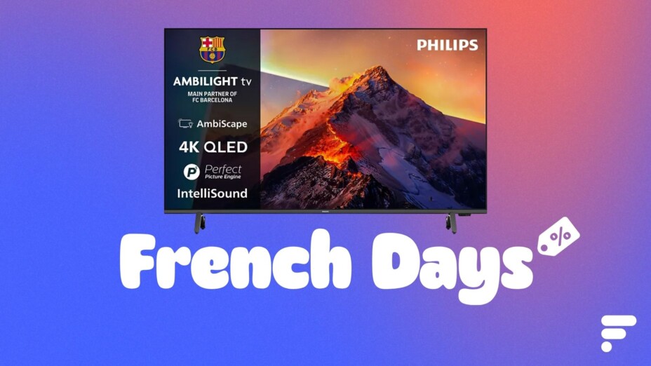 Le TV Philips 4K QLED Ambilight 50″ à 474 € pour les French Days Boulanger