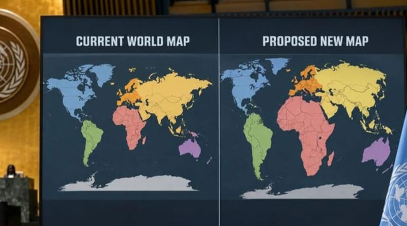 L’ONU réforme la cartographie mondiale : l’Afrique agrandie, les États-Unis rétrécis.