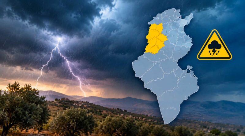 Météo : Vigilance jaune pour orages à Siliana, Le Kef et Kasserine