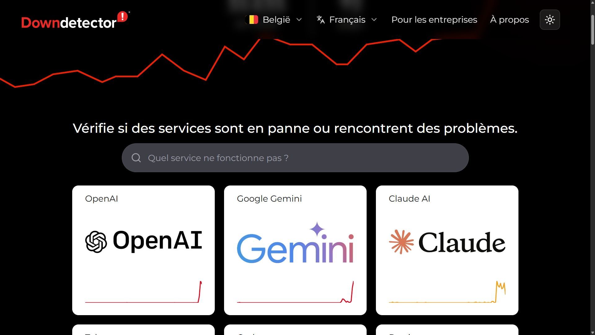 Panne affecte plusieurs services d’IA : ChatGPT, Grok, Claude, Gemini