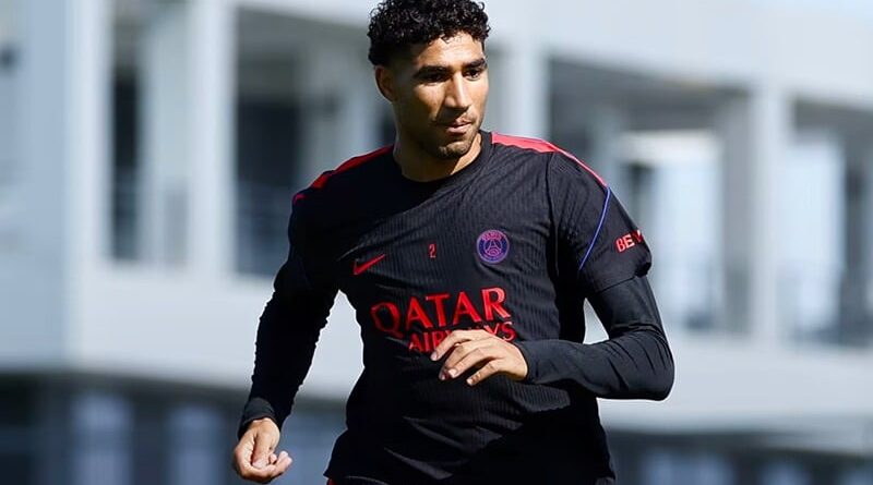 PSG : Achraf Hakimi reprend l’entraînement individuel avant le choc face à l’OM
