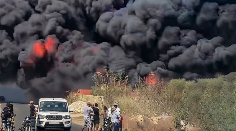 Sfax : incendie dans une usine de pneus usagés, six camions engagés