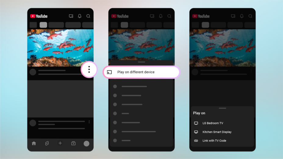 YouTube facilite la diffusion des vidéos du smartphone à la TV